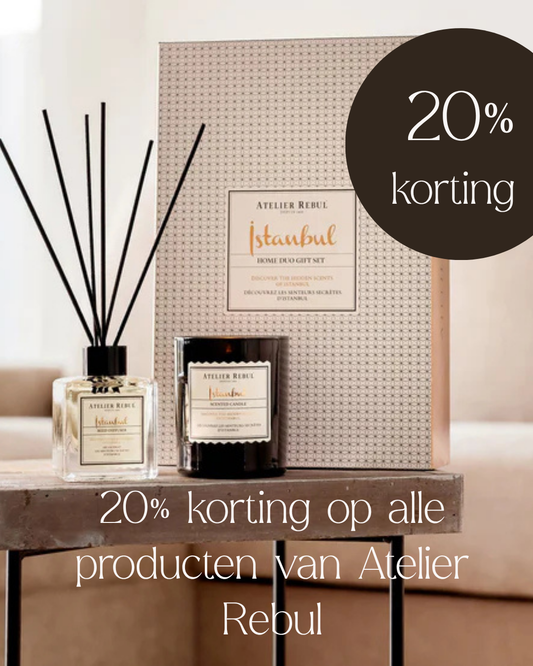 20% korting op Atelier Rebul